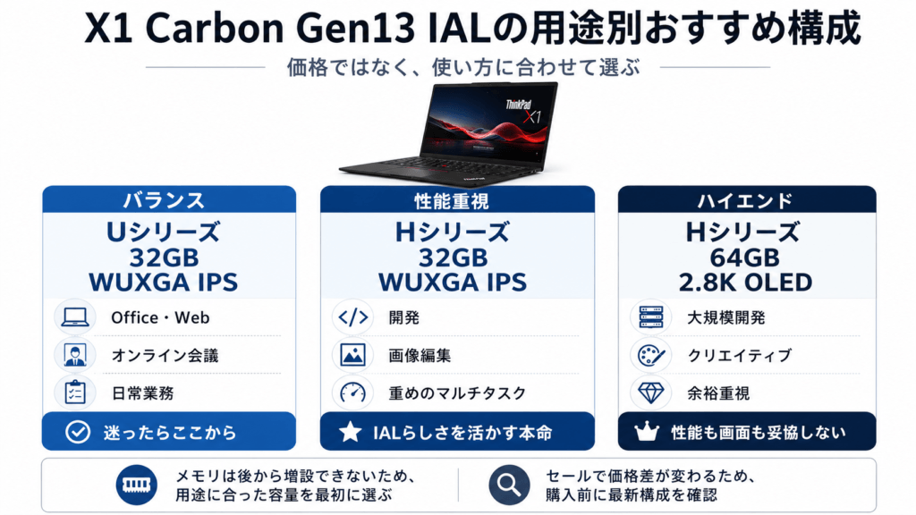 ThinkPad X1 Carbon Gen13 IAL｜特徴・弱点・おすすめ構成 | ThinkNavi