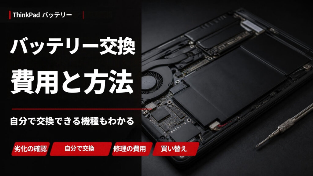 ThinkPadのバッテリー交換の費用と方法
