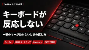 ThinkPadのキーボードが反応しない・一部のキーが効かないときの直し方